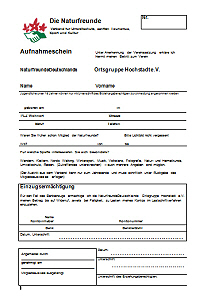 Aufnahmeschein
